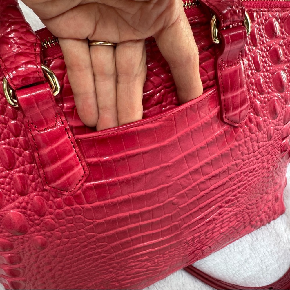 Brahmin Duxbury Satchel Bag Pink/Coral - Picture 6 of 17